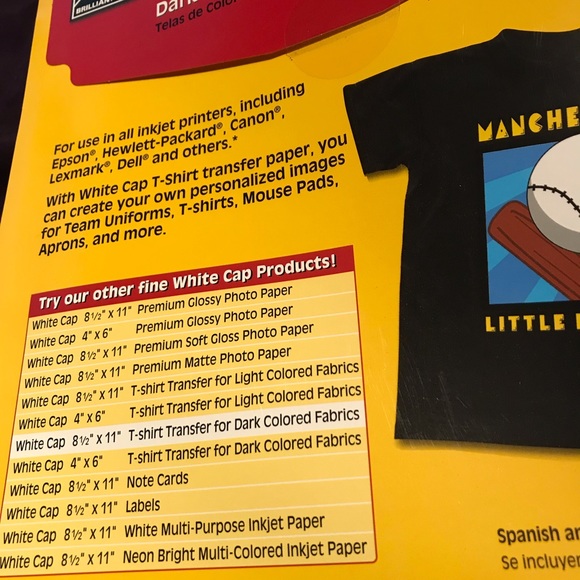 6 sheet dark heat transfer paper new made in USA - Picture 3 of 4